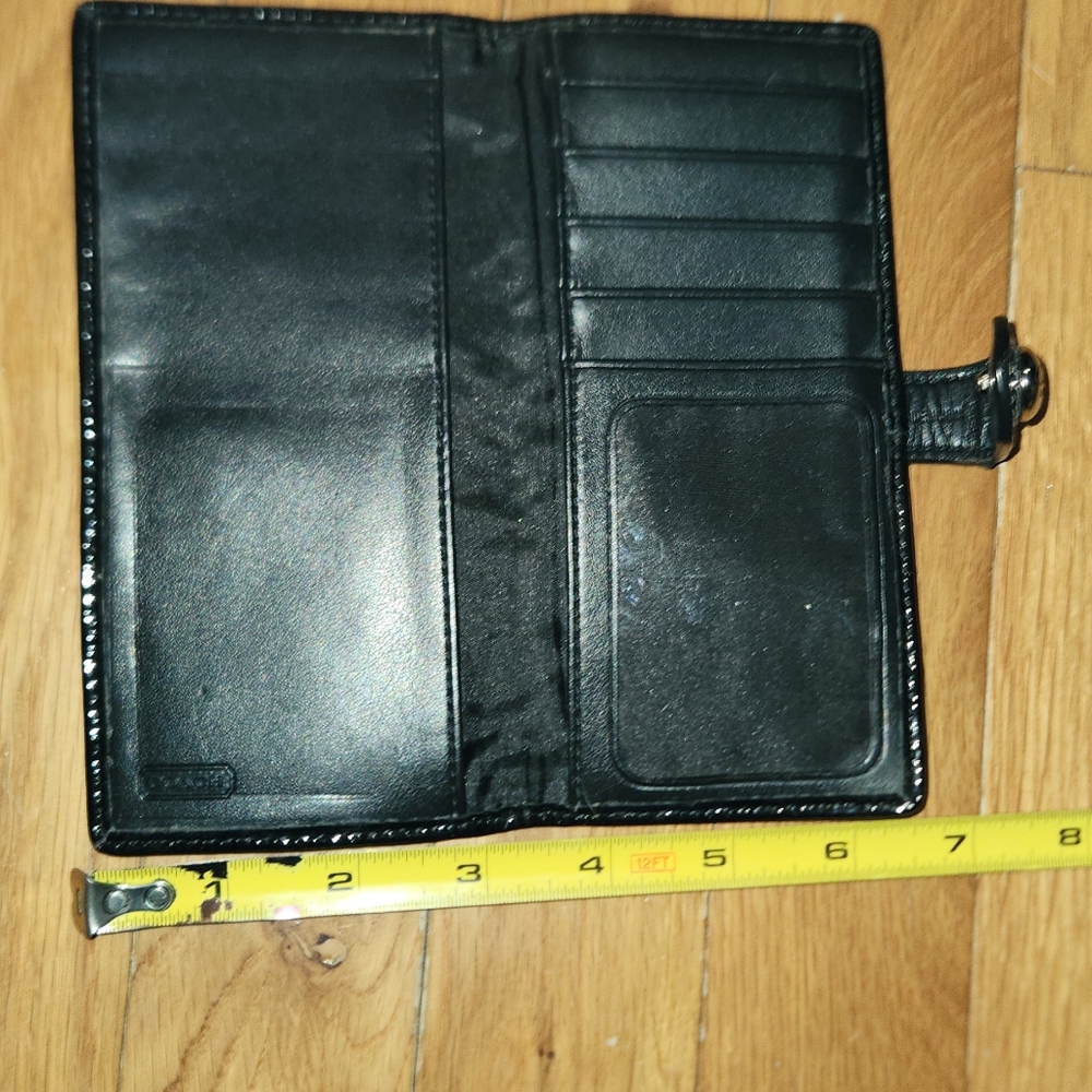 Vintage Coach Signature Black Id & Checkbook Hold… - image 6